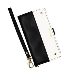 EL-IP1254-7BW [iPhone 12 mini 用 Elegante（エレガンテ） ツートン 手帳型ケース ブラック・ホワイト]