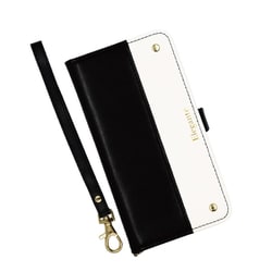 EL-IP1261-7BW [iPhone 12/iPhone 12 Pro 用 Elegante（エレガンテ） ツートン 手帳型ケース ブラック・ホワイト]