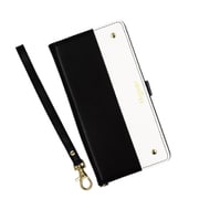 EL-IP1267-7BW [iPhone 12 Pro Max 用 Elegante（エレガンテ） ツートン 手帳型ケース ブラック・ホワイト]
