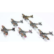 KHK144-K1 荒野のコトブキ飛行隊 完全版 隼一型 コトブキ飛行隊 6機セット キリエ機/エンマ機/ケイト機/レオナ機/ザラ機/チカ機 [1/144スケール プラモデル]