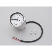 機械式タコメーター φ60 ホワイトLED照明 ステンレスボディ/ホワイトパネル 12000rpm 15642