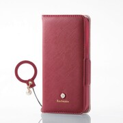 PM-A20APLFJM2RD [iPhone 12 mini 用 レザーケース/手帳型/Enchante'e/磁石付き/リング付き/レッド]