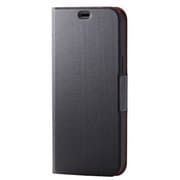 PM-A20CPLFUBK [iPhone 12 Pro Max 用 レザーケース/手帳型/UltraSlim/薄型/磁石付き/ブラック]