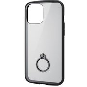PM-A20CTSLFCRBK [iPhone 12 Pro Max 用 ハイブリッドケース/TOUGH SLIM LITE/フレームカラー/リング付き/ブラック]
