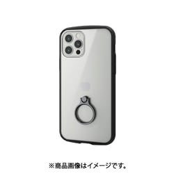 PM-A20BTSLFCRBK [iPhone 12/iPhone 12 Pro 用 ハイブリッドケース/TOUGH SLIM LITE/フレームカラー/リング付き/ブラック]