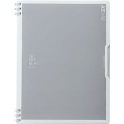 ダブルリングノート テフレーヌ フラップ グレー 9804TEクレ