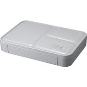 薄型弁当箱 フードマン 600 グレー&レザーケース