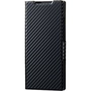 Galaxy Note20 Ultra 5G 用 レザーケース/手帳型/Ultra Slim/薄型/磁石付き/カーボン調(ブラック) PM-G206PLFUCB