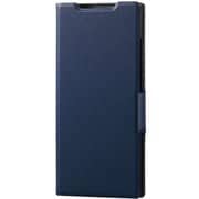 Galaxy Note20 Ultra 5G 用 レザーケース/手帳型/Ultra Slim/薄型/磁石付き/ネイビー PM-G206PLFUNV