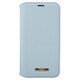 CBCSH-IP11LBL [iPhone 12/iPhone 12 Pro 用 Shrink PU Leather Book Case ライトブルー]