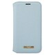 CBCSH-IP10LBL [iPhone 12 mini 用 Shrink PU Leather Book Case ライトブルー]