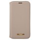 CBCSH-IP10GRG [iPhone 12 mini 用 Shrink PU Leather Book Case グレージュ]