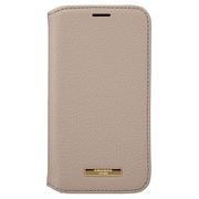 CBCSH-IP10GRG [iPhone 12 mini 用 Shrink PU Leather Book Case グレージュ]