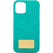 CSCCE-IP11TQO [iPhone 12/iPhone 12 Pro 用 Croco Embossed PU Leather Shell Case ターコイズ]