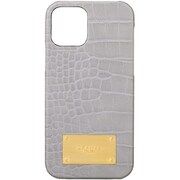 CSCCE-IP11APR [iPhone 12/iPhone 12 Pro 用 Croco Embossed PU Leather Shell Case アッシュパープル]