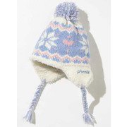 Ski Snow Crystal Girl's Earflap Beanie PSAH8HW93 WHITE JFサイズ [スキー キャップ ジュニア]