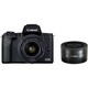 EOS Kiss M2 ダブルレンズキット ブラック [ボディ＋交換レンズ「EF-M15-45mm F3.5-6.3 IS STM」＋「EF-M22mm F2 STM」]