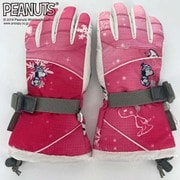 PEANUTS SNOOPY スヌーピー×VESPベスプ SNOW GLOVE VPJG19-02SNP ピンク ジュニアSサイズ [スキーグローブ ジュニア]