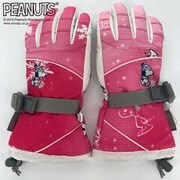 PEANUTS SNOOPY スヌーピー×VESPベスプ SNOW GLOVE VPJG19-02SNP ピンク ジュニアLサイズ [スキーグローブ ジュニア]