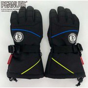 PEANUTS SNOOPY スヌーピー×VESPベスプ SNOW GLOVE VPJG19-03SNP ブラック ジュニアLサイズ [スキーグローブ ジュニア]