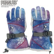 PEANUTS SNOOPY スヌーピー×VESPベスプ SNOW GLOVE VSJG1004 ブルー ジュニアLサイズ [スキー グローブ ジュニア]