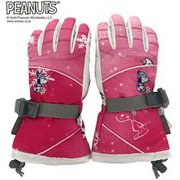 PEANUTS SNOOPY スヌーピー×VESPベスプ SNOW GLOVE VSJG1004 ピンク ジュニアMサイズ [スキー グローブ ジュニア]