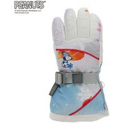 PEANUTS SNOOPY スヌーピー×VESPベスプ SNOW GLOVE VSJG1004 ホワイト ジュニアLサイズ [スキー グローブ ジュニア]