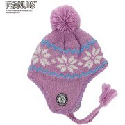 PEANUTS SNOOPY スヌーピー×VESPベスプ BONBON EAR COVER BEANIE VSJB1003 ラベンダー ジュニアフリーサイズ [ビーニー ジュニア]