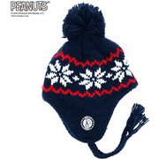 PEANUTS SNOOPY スヌーピー×VESPベスプ BONBON EAR COVER BEANIE VSJB1003 ネイビー ジュニアフリーサイズ [ビーニー ジュニア]