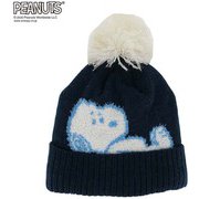 PEANUTS SNOOPY スヌーピー×VESPベスプ KNIT BEANIE VSJB1005 ネイビー ジュニアフリーサイズ [ビーニー ジュニア]