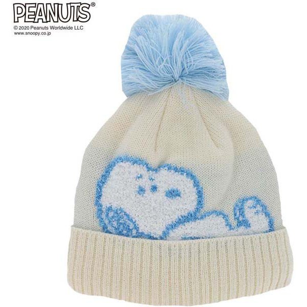 Peanuts Snoopy スヌーピー Vespベスプ Knit メイルオーダー Beanie Vsjb1005 ジュニアフリーサイズ ビーニー ホワイト ジュニア