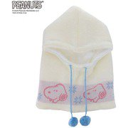 PEANUTS SNOOPY スヌーピー×VESPベスプ KNIT HOODWARMER VSJB1011 ホワイト ジュニアフリーサイズ [ビーニー ジュニア]