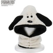 PEANUTS SNOOPY スヌーピー×VESPベスプ HOODWARMER VSJB1012 ホワイト ジュニアフリーサイズ [ビーニー ジュニア]