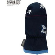 PEANUTS SNOOPY スヌーピー×VESPベスプ SNOW MITTEN GLOVE VSJG2002 ネイビー キッズMサイズ [スキー グローブ ジュニア]