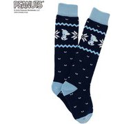 PEANUTS SNOOPY スヌーピー×VESPベスプ SOCKS VSJK1001 ネイビー ジュニアフリーサイズ [スキー ソックス ジュニア]