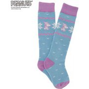 PEANUTS SNOOPY スヌーピー×VESPベスプ SOCKS VSJK1001 サックス ジュニアフリーサイズ [スキー ソックス ジュニア]