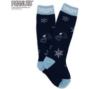 PEANUTS SNOOPY SOCKS VSJK1002 ネイビー(NV) 19-23cm [スキーソックス ジュニア]