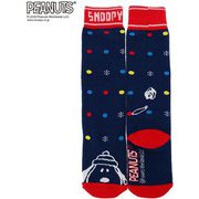 PEANUTS SNOOPY スヌーピー×VESPベスプ SOCKS VSJK1004 ネイビー ジュニアフリーサイズ [スキー ソックス ジュニア]