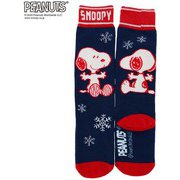 PEANUTS SNOOPY スヌーピー×VESPベスプ SOCKS VSJK1006 ネイビー ジュニアフリーサイズ [スキー ソックス ジュニア]