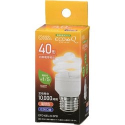 電球型蛍光灯 エコ電球スパイラル形 40形相当 E26 電球色 EFD10EL/8-SPB