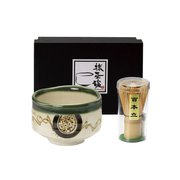 織部 抹茶碗 茶筅セット
