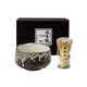 灰釉白吹 抹茶碗 茶筅セット