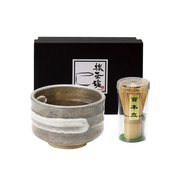 粉引一引 抹茶碗 茶筅セット