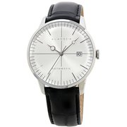 DISCO VOLANTE（ディスコボランテ） Silver Black Leather 40mm Automatic メンズ 革バンド 並行輸入品 DI15SR001M