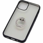BJI2001BK [iPhone 12 mini 用 リング付ケース メッキ ブラック]