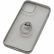 BJI2001SV [iPhone 12 mini 用 リング付ケース メッキ シルバー]