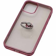 BJI2002PK [iPhone 12 mini 用 リング付ケース ラインストーン ピンク]