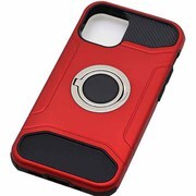 BJI2003RD [iPhone 12 mini 用 リング付ケース 耐衝撃 レッド]