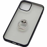 BJI2004BK [iPhone 12/iPhone 12 Pro 用 リング付ケース メッキ ブラック]