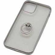 BJI2004SV [iPhone 12/iPhone 12 Pro 用 リング付ケース メッキ シルバー]